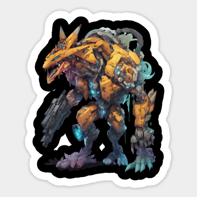 mecha monster Sticker by animegirlnft
