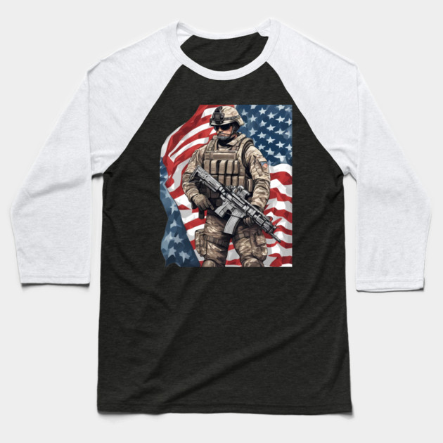 us marine corps Baseball T-Shirt by animegirlnft