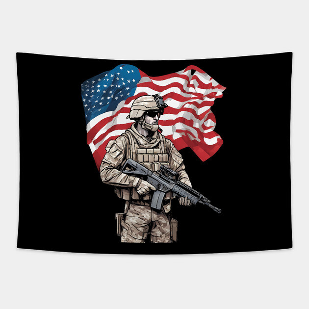 United States Marine Corps Force Reconnaissance Tapestry by animegirlnft