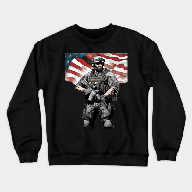 war hero Crewneck Sweatshirt by animegirlnft