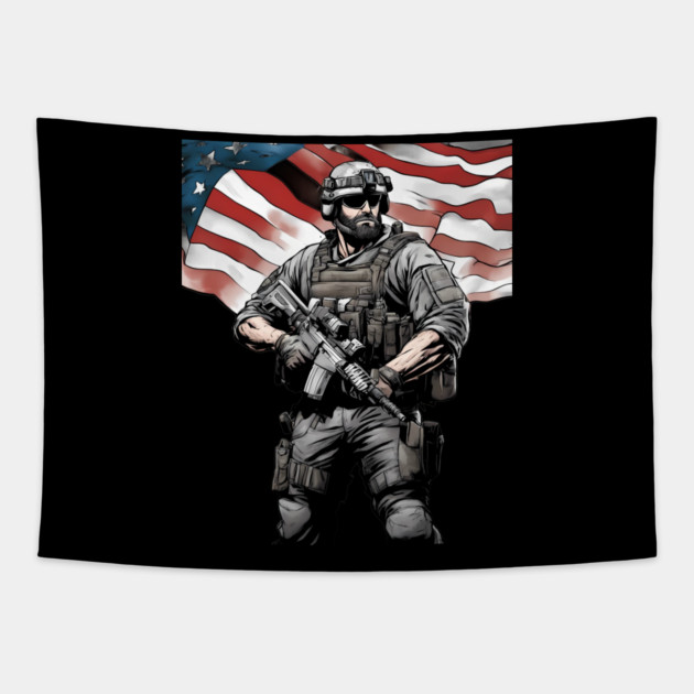 war hero Tapestry by animegirlnft