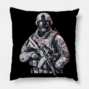future soldier Pillow