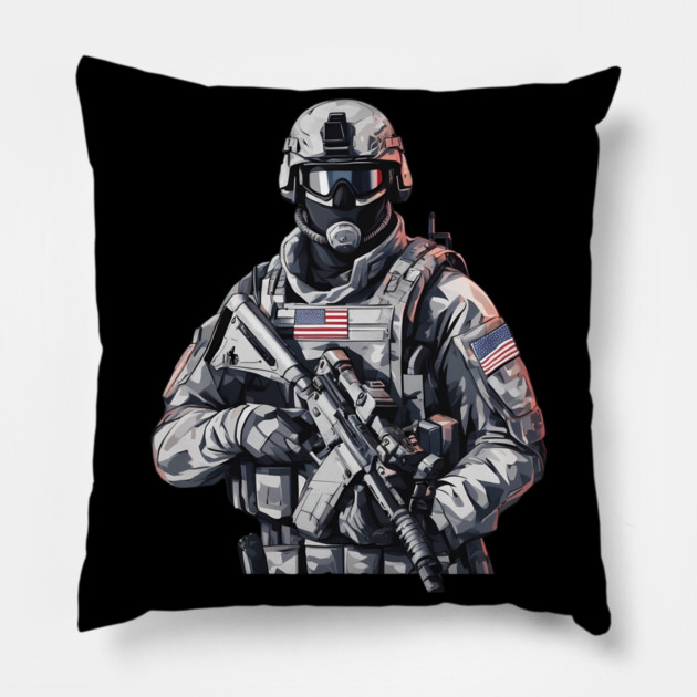 future soldier Pillow by animegirlnft