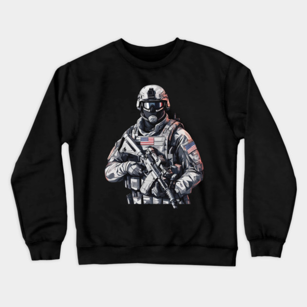 future soldier Crewneck Sweatshirt by animegirlnft