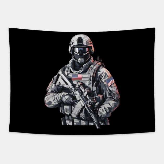 future soldier Tapestry by animegirlnft