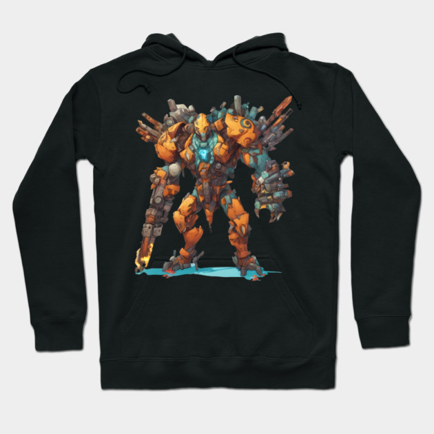 mecha soldier Hoodie by animegirlnft
