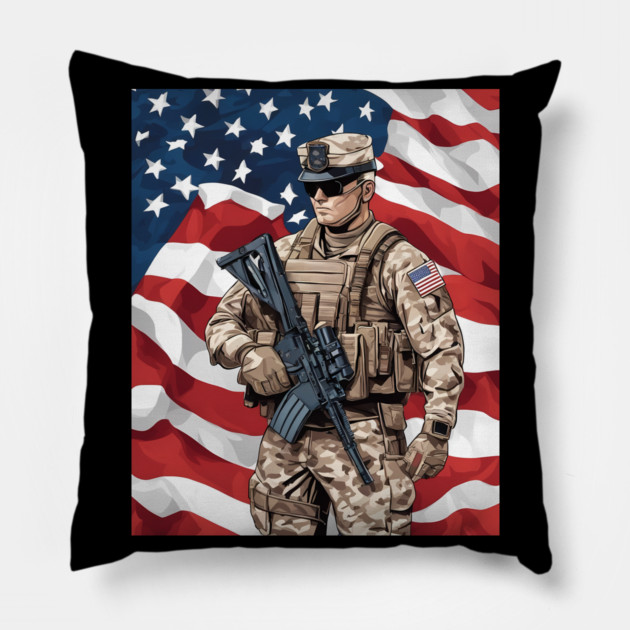 United States Army Rangers Pillow by animegirlnft