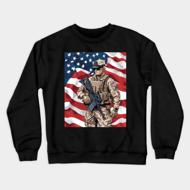 United States Army Rangers Crewneck Sweatshirt by animegirlnft