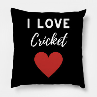 I Love Cricket Pillow
