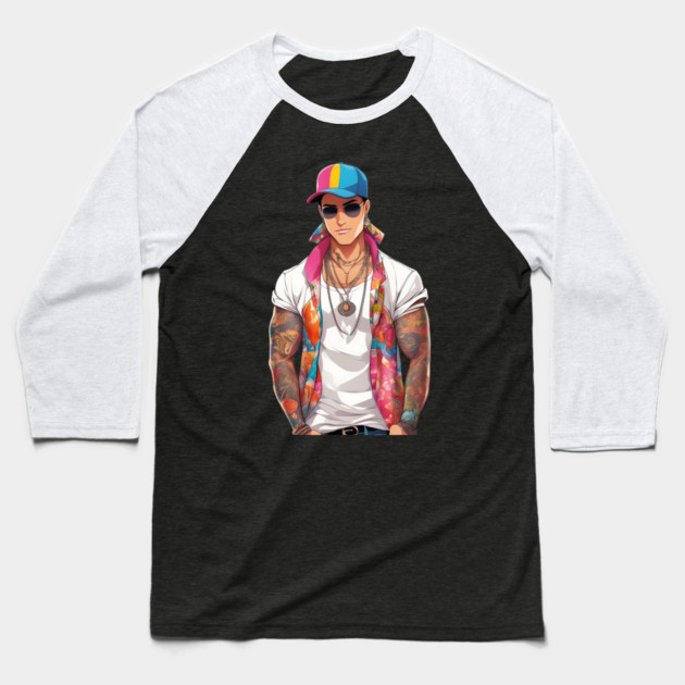 handsome guy Baseball T-Shirt by animegirlnft