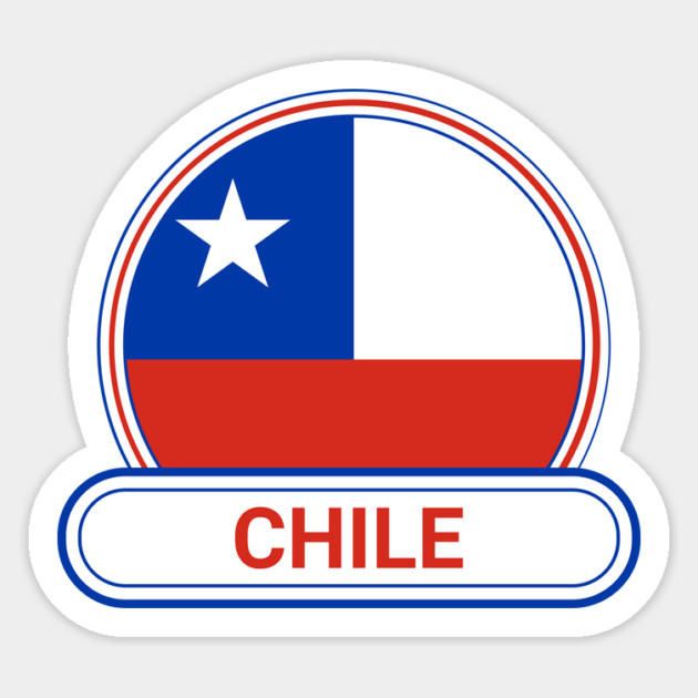 Chile Country Badge - Chile Flag Magnet by Yesteeyear