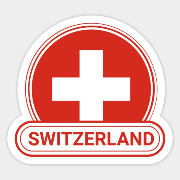 Switzerland Country Badge - Switzerland Flag Magnet by Yesteeyear