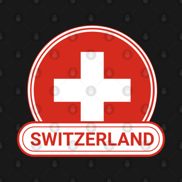 Switzerland Country Badge - Switzerland Flag by Yesteeyear