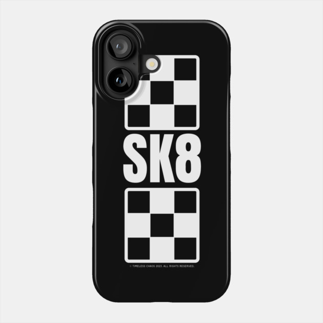 Sk8 Ska Inspired White Design Phone Case by Timeless Chaos