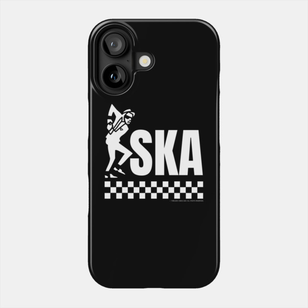 Ska Dancing Rude Boy Design White Print Phone Case by Timeless Chaos