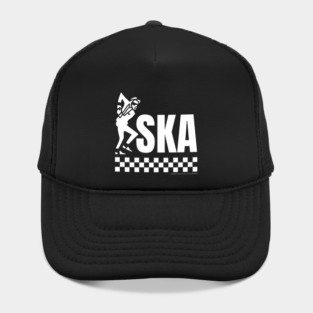 Ska Dancing Rude Boy Design White Print Hat