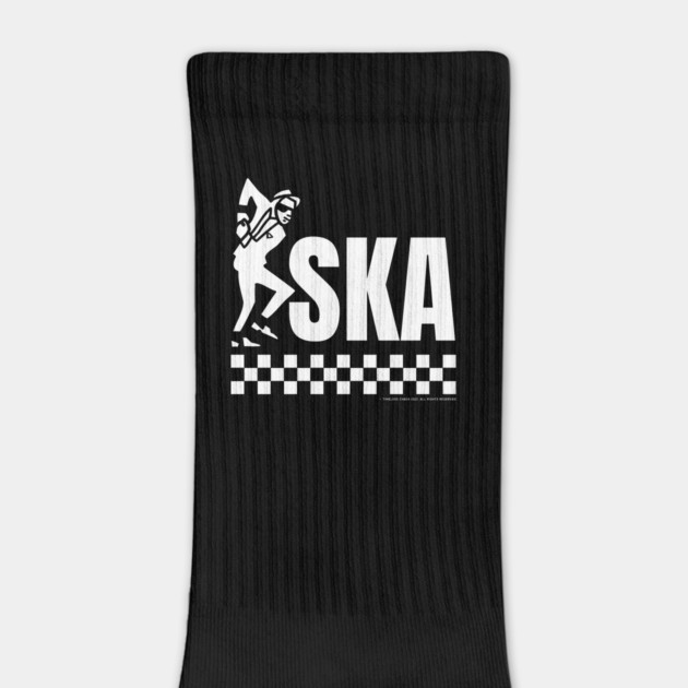 Ska Dancing Rude Boy Design White Print by Timeless Chaos