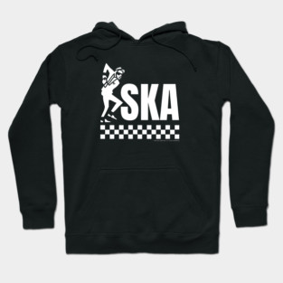 Ska Dancing Rude Boy Design White Print Hoodie