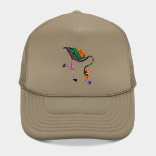 Colorful Bird with Ball Hat