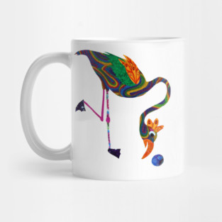 Colorful Bird with Ball Mug