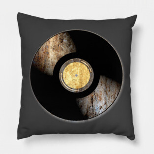 Vinyl Record rusty texture Pillow