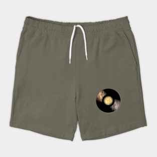 Vinyl Record rusty texture Shorts
