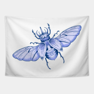 Roses and beetles retro pattern Tapestry