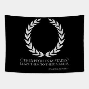 Classical Rome Stoic Philosophy Caesar Marcus Aurelius Quote Tapestry