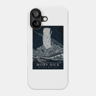 Moby Dick Book Cover by Herman Melville Phone Case