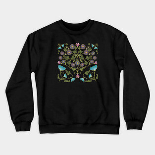 Art Nouveau Morning Glory Garden Crewneck Sweatshirt