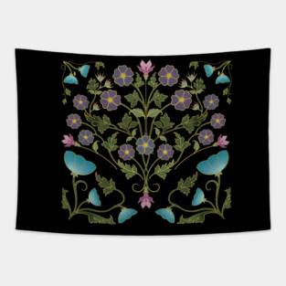 Art Nouveau Morning Glory Garden Tapestry