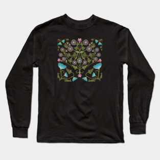 Art Nouveau Morning Glory Garden Long Sleeve T-Shirt