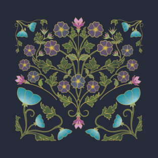 Art Nouveau Morning Glory Garden T-Shirt