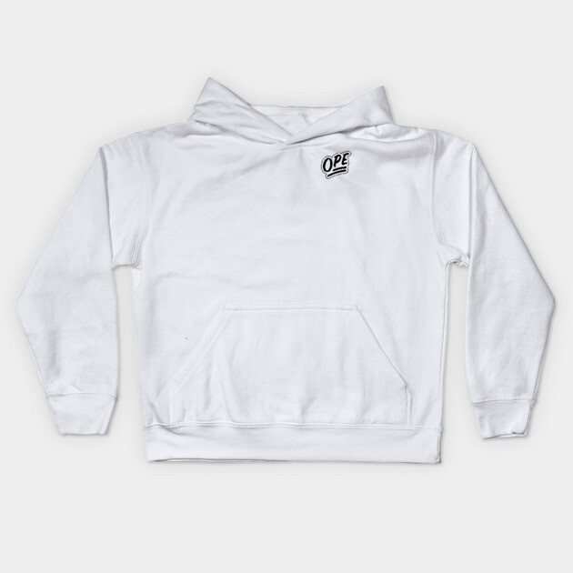 Ope - Black Line Kids Hoodie by allisawr