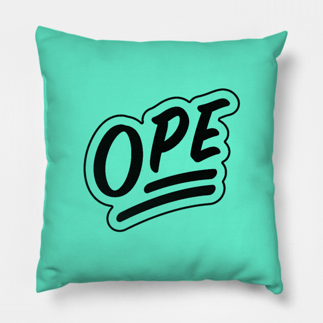Ope - Black Line Pillow by allisawr