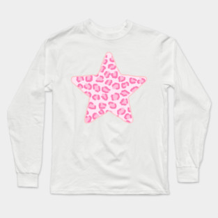 Preppy Pink Star Long Sleeve T-Shirt