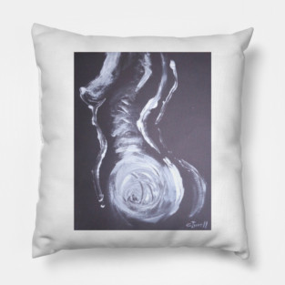 Black And White Side - Female Nude Pillow