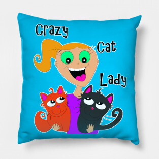 Crazy Cat Lady (Redhead) ;) Pillow