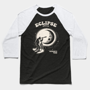 Bigfoot Research Team Eclipse 2024 Baseball T-Shirt