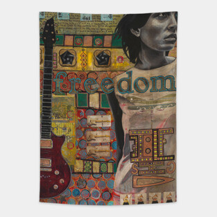 Freedom Guitar Tapestry
