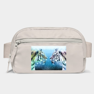 ✪ Tiger Brothers ✪ Mirror Universe Abstract Animal Art / Exotic Blue Kings Bag