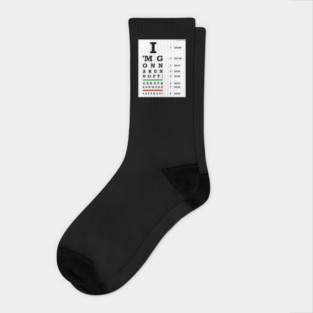 O Brother Where Art Thou Eye Chart Socks