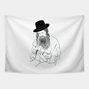 Orthodox Jew playing guitar Tapestry
