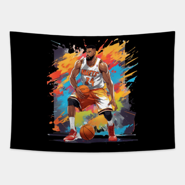 basketball jersey Tapestry by animegirlnft