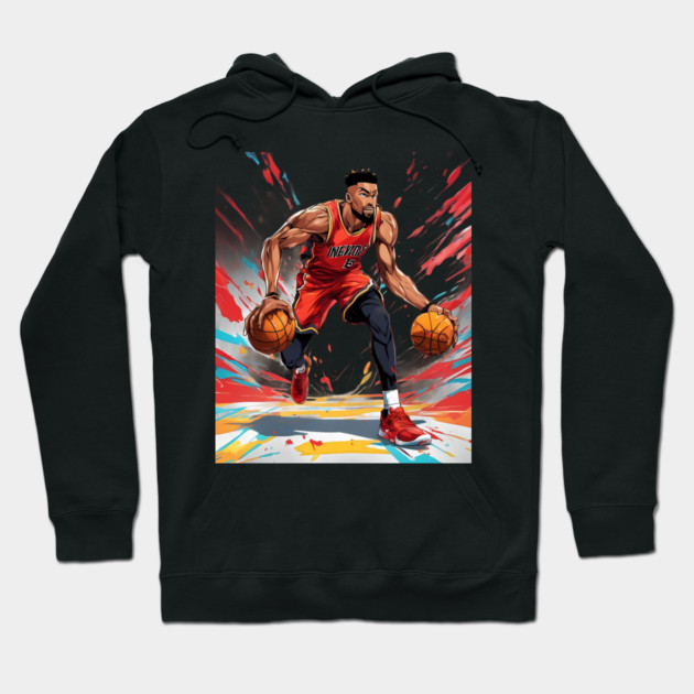 basketball court Hoodie by animegirlnft