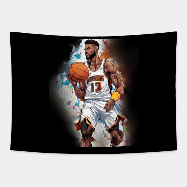 basketball star Tapestry by animegirlnft