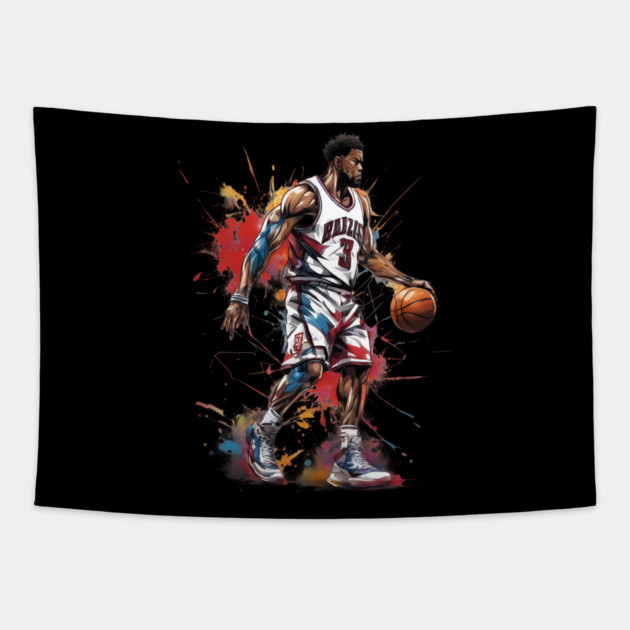 basketball vest Tapestry by animegirlnft