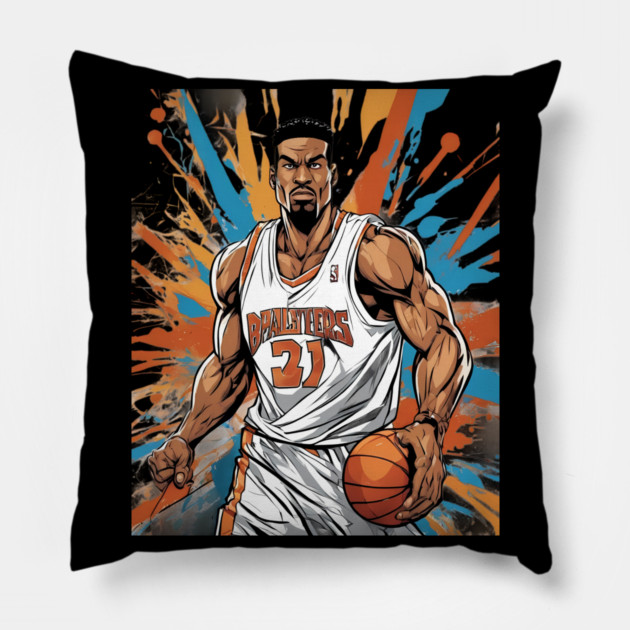 best basketball player Pillow by animegirlnft