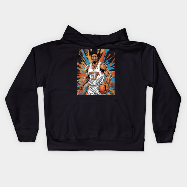 best basketball player Kids Hoodie by animegirlnft