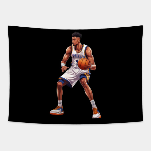 famous basketball player Tapestry by animegirlnft